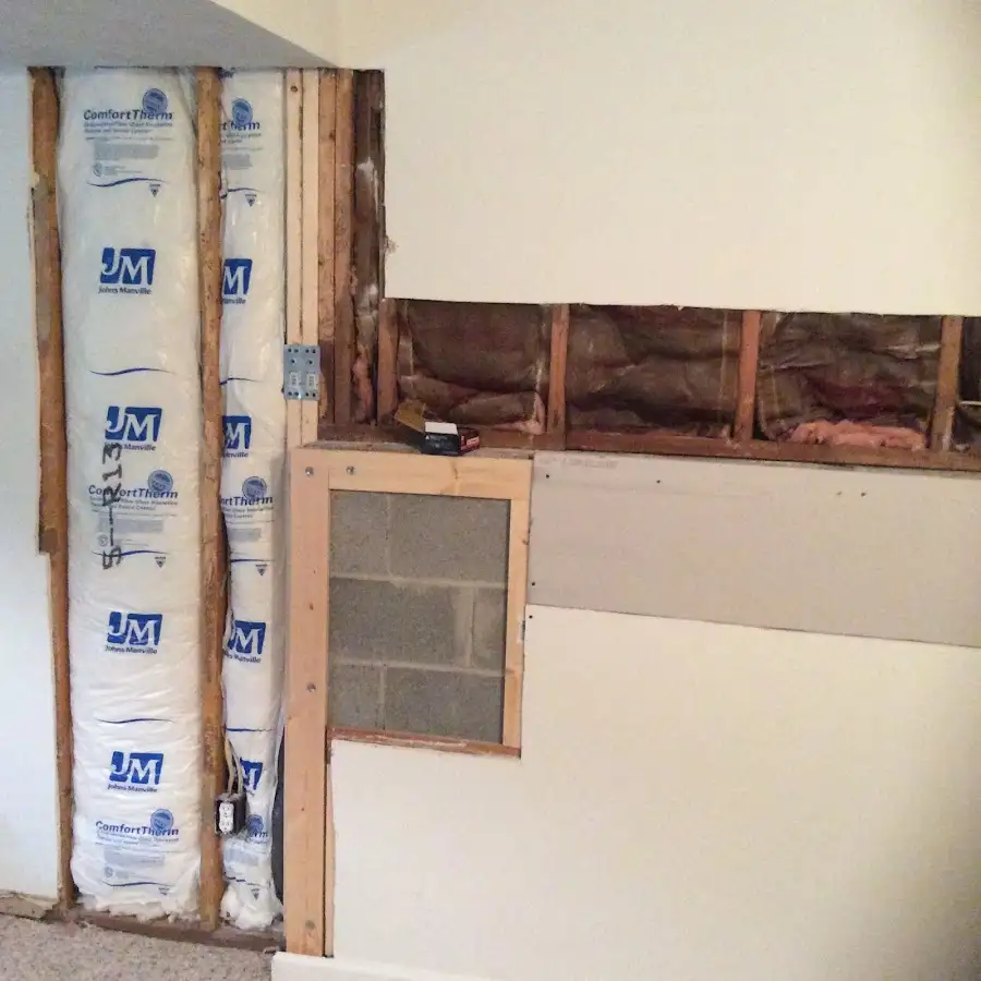 Wall insulation replacement during Contents Cleaning & Restoration in Elmira